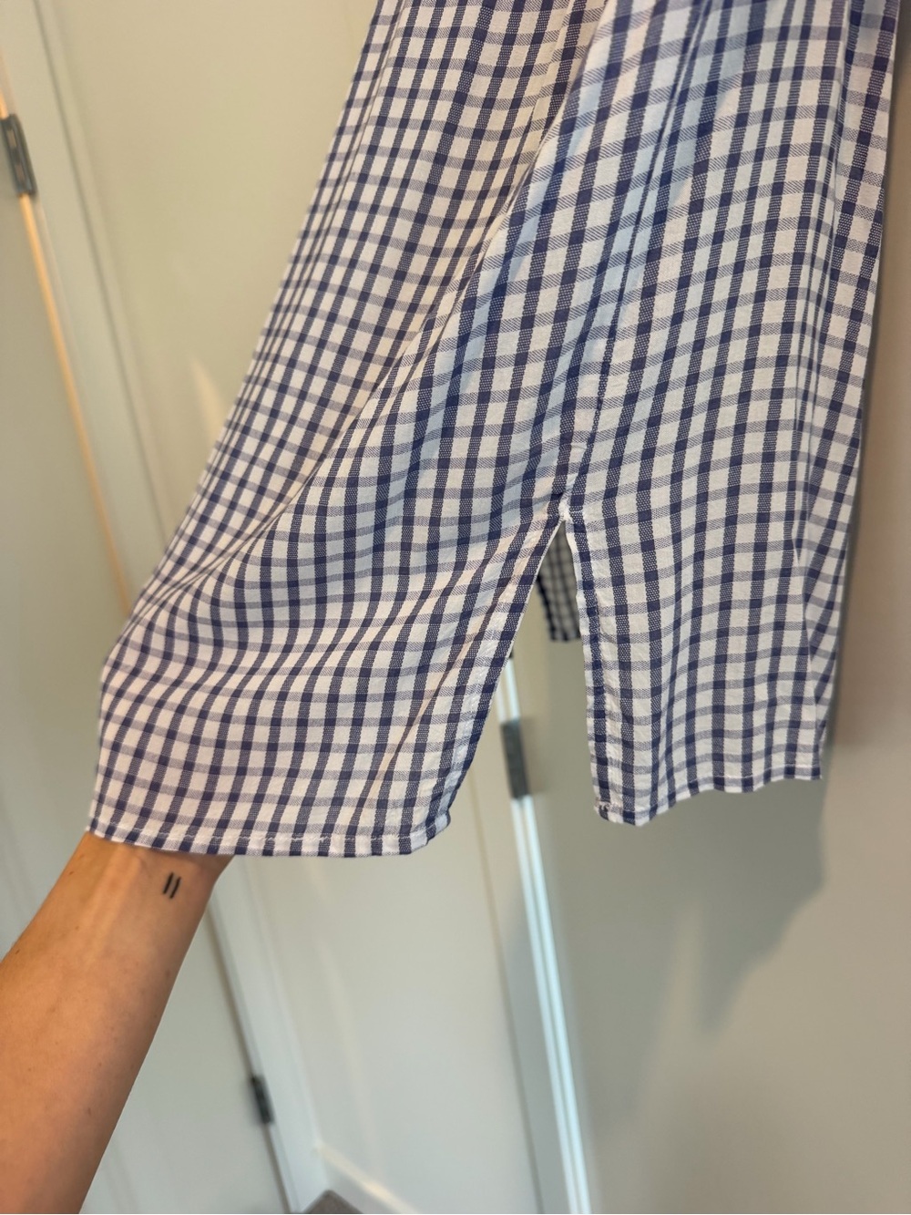 Rails Mel Top Navy Gingham Button Front Women's Top - Picture 8 of 8